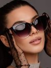 Trendy and Fashionable Cat Eye Large Frame Gradient Sunglasses for Men and Women