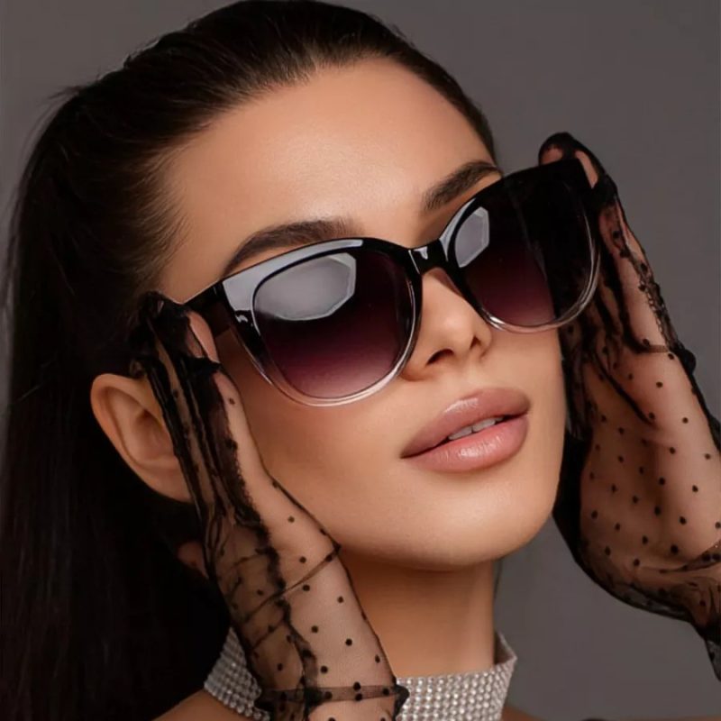 Trendy and Fashionable Cat Eye Large Frame Gradient Sunglasses for Men and Women