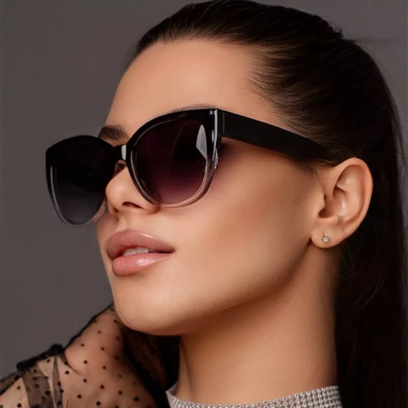 Trendy and Fashionable Cat Eye Large Frame Gradient Sunglasses for Men and Women - Image 3