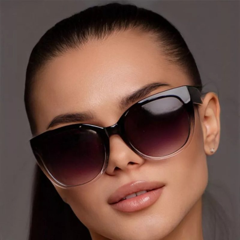 Trendy and Fashionable Cat Eye Large Frame Gradient Sunglasses for Men and Women - Image 5