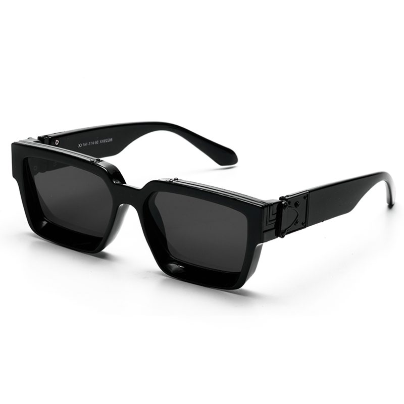 Ruiao Retro Black Millionaire Shades Luxury Sunglasses 2024 For Men Designer Famous Brand Square Sun Glasses Man Women Sunglass - Image 2
