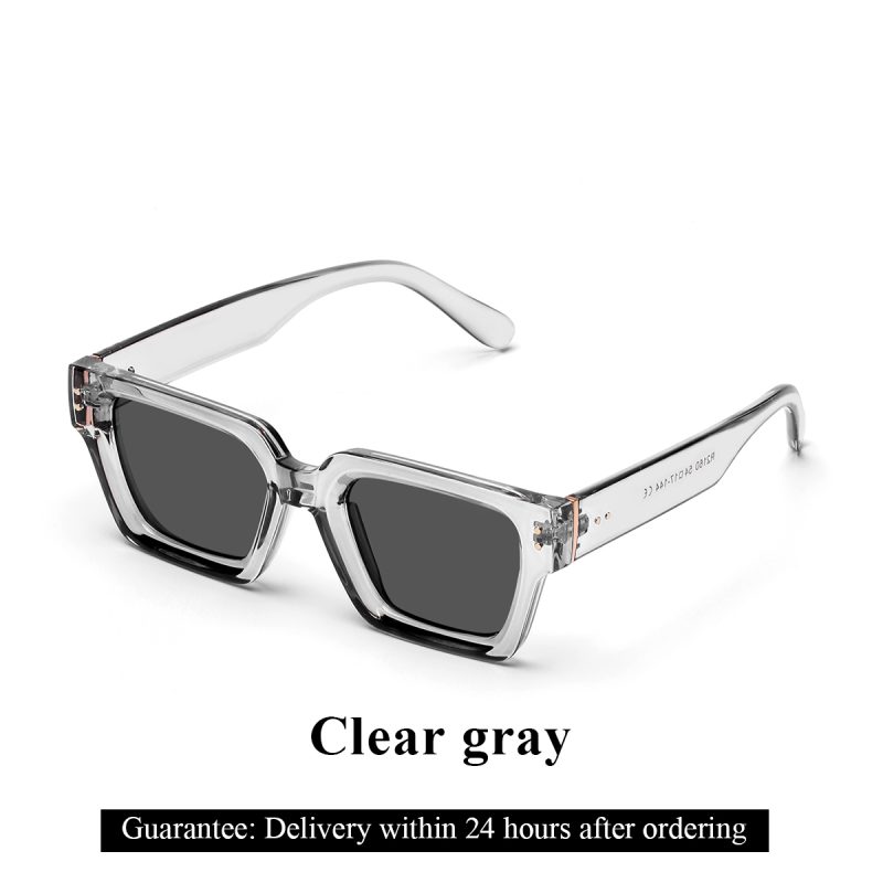 Ruiao Retro Black Millionaire Shades Luxury Sunglasses 2024 For Men Designer Famous Brand Square Sun Glasses Man Women Sunglass - Image 7