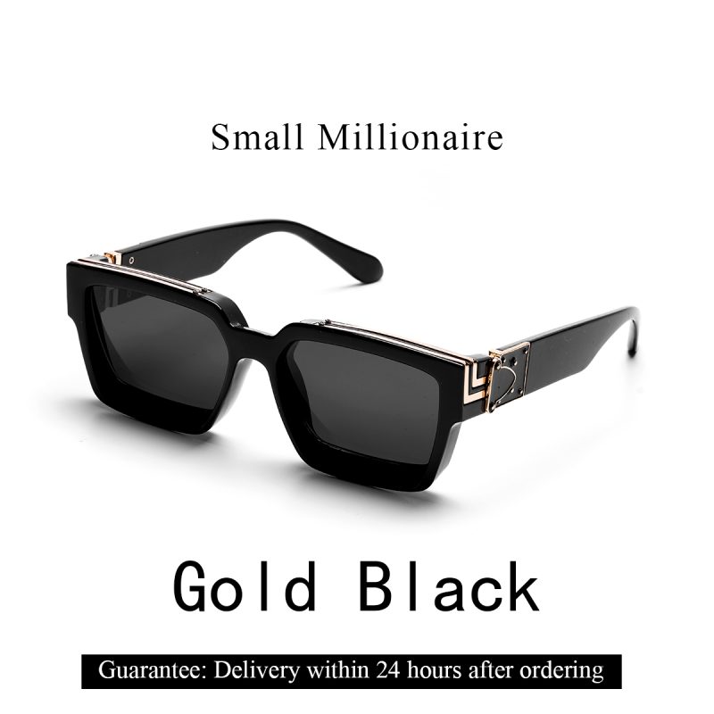 Ruiao Retro Black Millionaire Shades Luxury Sunglasses 2024 For Men Designer Famous Brand Square Sun Glasses Man Women Sunglass - Image 9