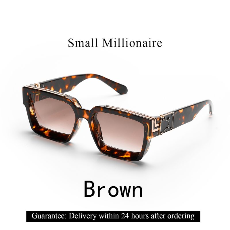 Ruiao Retro Black Millionaire Shades Luxury Sunglasses 2024 For Men Designer Famous Brand Square Sun Glasses Man Women Sunglass - Image 10