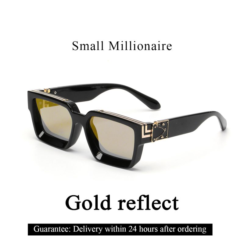 Ruiao Retro Black Millionaire Shades Luxury Sunglasses 2024 For Men Designer Famous Brand Square Sun Glasses Man Women Sunglass - Image 11