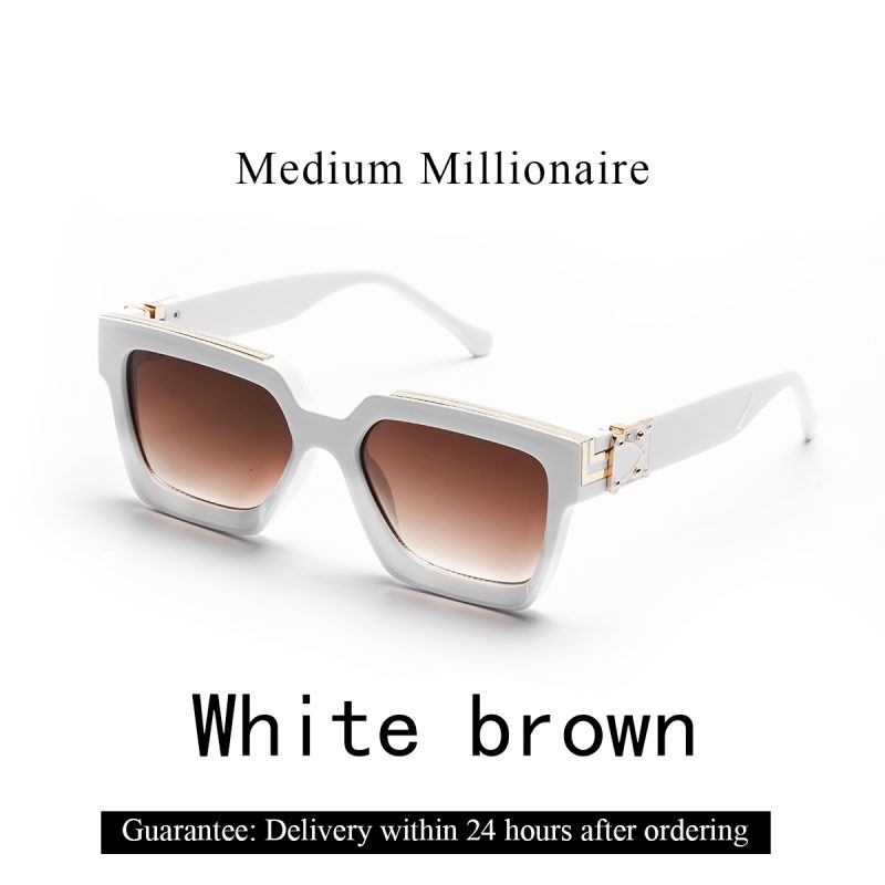 Ruiao Retro Black Millionaire Shades Luxury Sunglasses 2024 For Men Designer Famous Brand Square Sun Glasses Man Women Sunglass - Image 15