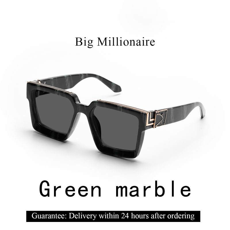 Ruiao Retro Black Millionaire Shades Luxury Sunglasses 2024 For Men Designer Famous Brand Square Sun Glasses Man Women Sunglass - Image 19