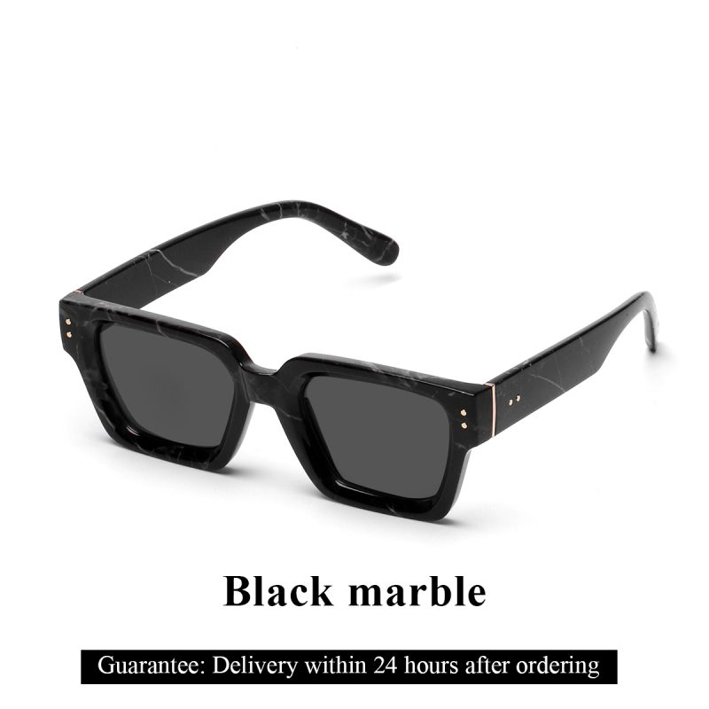 Ruiao Retro Black Millionaire Shades Luxury Sunglasses 2024 For Men Designer Famous Brand Square Sun Glasses Man Women Sunglass - Image 20