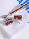 Luxury Rhinestone Tie Clip Fashion Men's Business Banquet Dress Suit Ties Accessories High-end Wedding Tie-Clips Gifts for Men