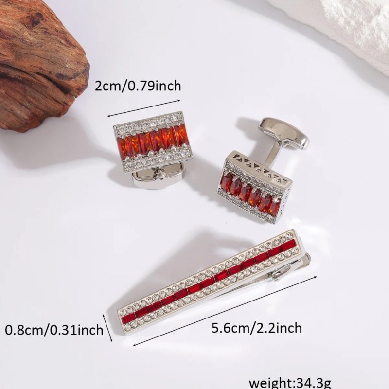 Luxury Rhinestone Tie Clip Fashion Men's Business Banquet Dress Suit Ties Accessories High-end Wedding Tie-Clips Gifts for Men - Image 2
