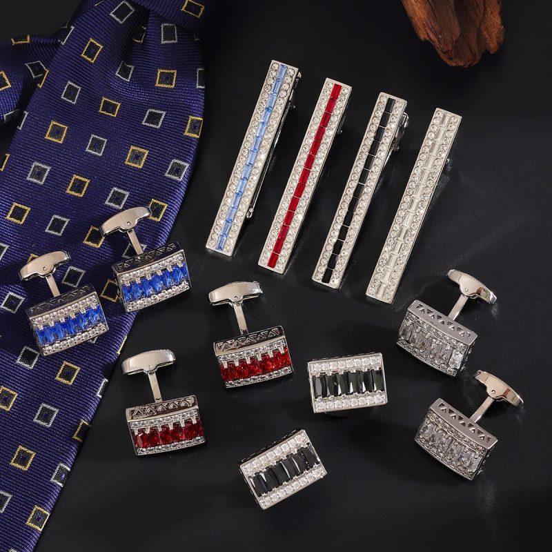 Luxury Rhinestone Tie Clip Fashion Men's Business Banquet Dress Suit Ties Accessories High-end Wedding Tie-Clips Gifts for Men - Image 5