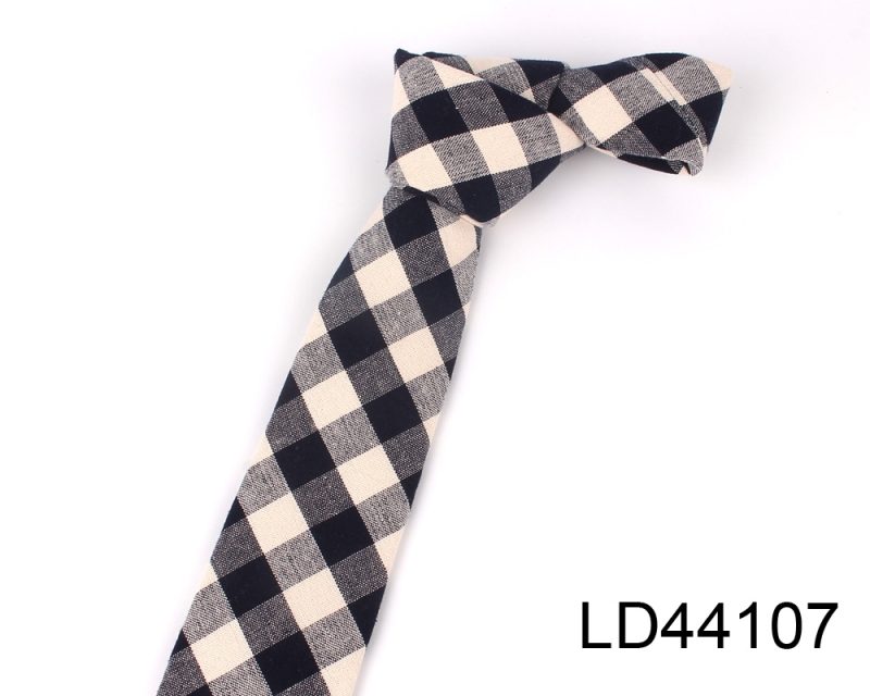 Fashion Woven Cotton Ties For Men Skinny Men Neck Tie For Wedding Casual Plaid Neckties Suits Slim Plaid Neck Ties Gravatas - Image 7