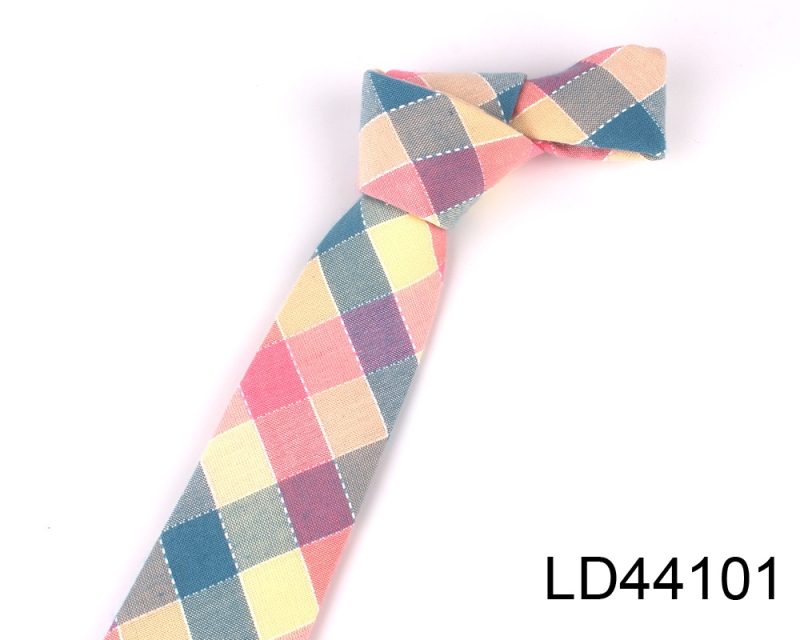 Fashion Woven Cotton Ties For Men Skinny Men Neck Tie For Wedding Casual Plaid Neckties Suits Slim Plaid Neck Ties Gravatas - Image 8
