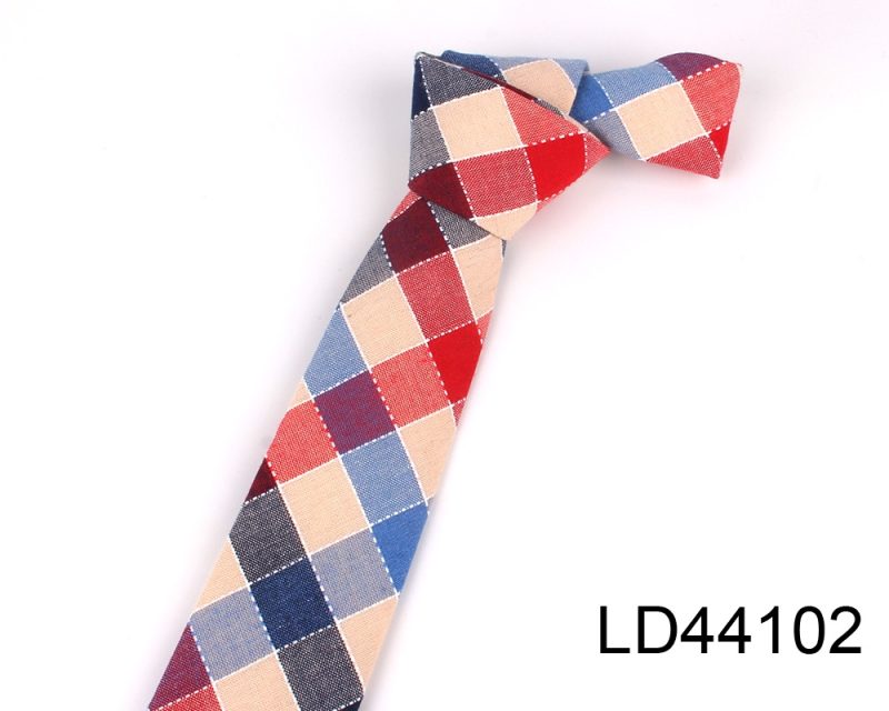 Fashion Woven Cotton Ties For Men Skinny Men Neck Tie For Wedding Casual Plaid Neckties Suits Slim Plaid Neck Ties Gravatas - Image 9