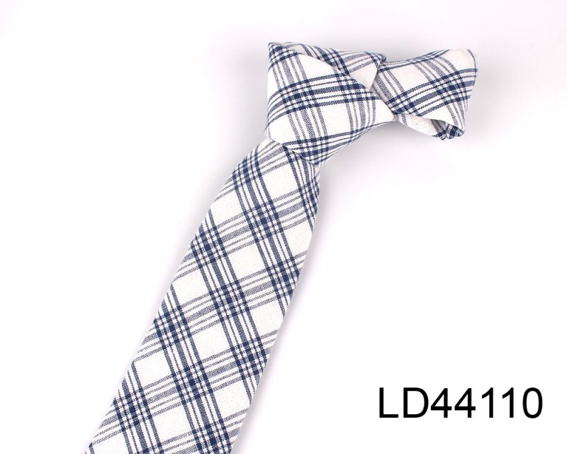 Fashion Woven Cotton Ties For Men Skinny Men Neck Tie For Wedding Casual Plaid Neckties Suits Slim Plaid Neck Ties Gravatas - Image 16