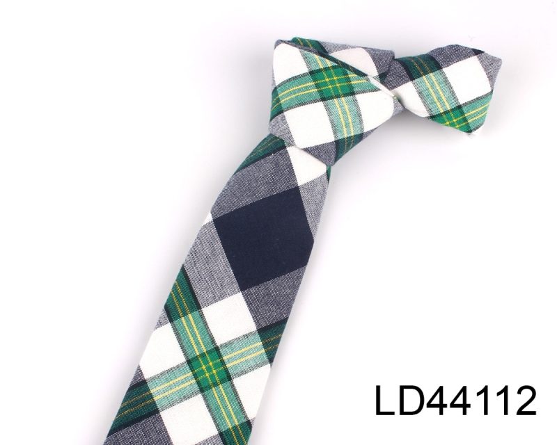 Fashion Woven Cotton Ties For Men Skinny Men Neck Tie For Wedding Casual Plaid Neckties Suits Slim Plaid Neck Ties Gravatas - Image 18