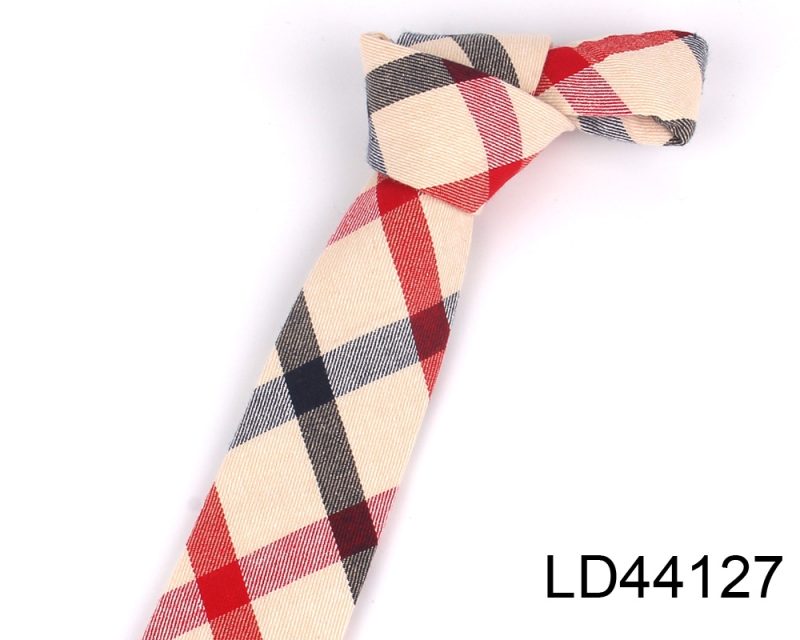 Fashion Woven Cotton Ties For Men Skinny Men Neck Tie For Wedding Casual Plaid Neckties Suits Slim Plaid Neck Ties Gravatas - Image 33