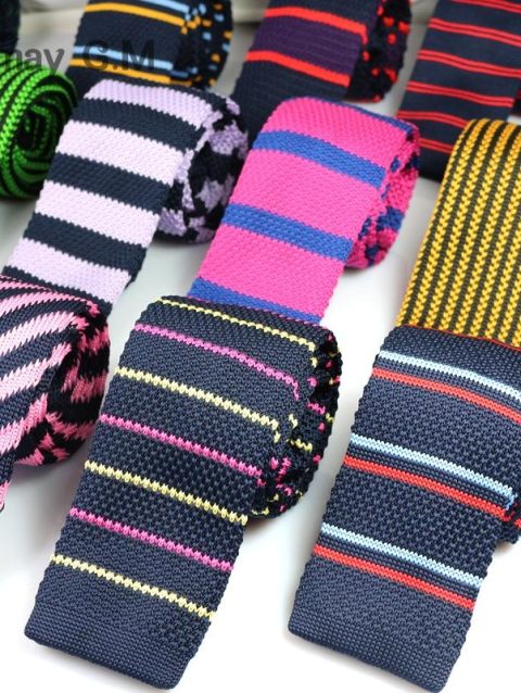 Fashion Mens Knit Ties Colorful New 6cm Narrow Width Knitted Skinny Neckties For Party Wedding Male Neckwear Tie Cravat
