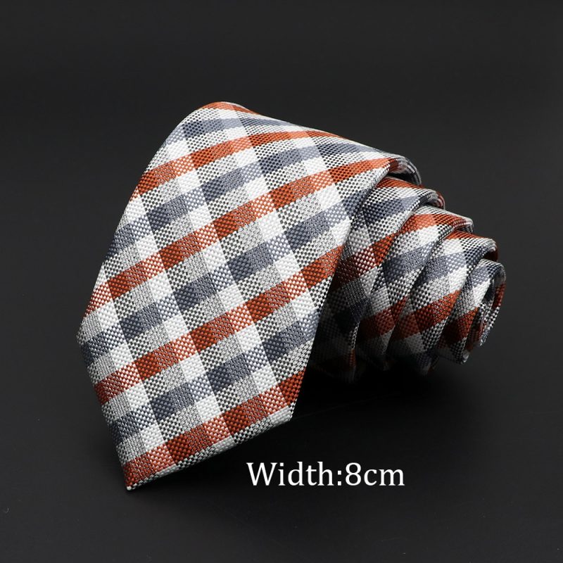 Casual 7cm Plaid Ties For Men Skinny Red Blue Tie Fashion Polyester Strip Necktie Business Slim Shirt Accessories Gift Cravate - Image 10