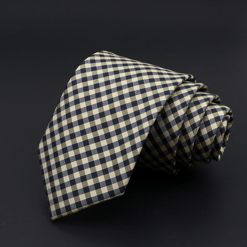 Casual 7cm Plaid Ties For Men Skinny Red Blue Tie Fashion Polyester Strip Necktie Business Slim Shirt Accessories Gift Cravate - Image 14