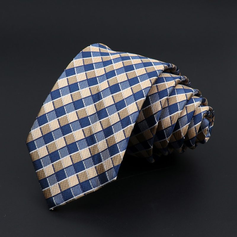 Casual 7cm Plaid Ties For Men Skinny Red Blue Tie Fashion Polyester Strip Necktie Business Slim Shirt Accessories Gift Cravate - Image 21