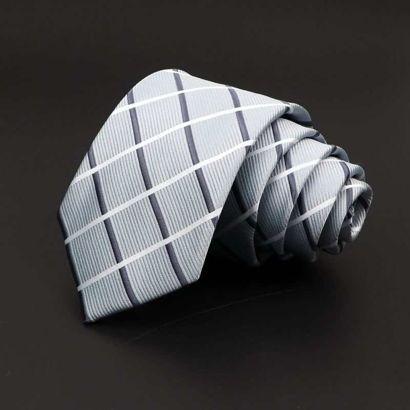 Casual 7cm Plaid Ties For Men Skinny Red Blue Tie Fashion Polyester Strip Necktie Business Slim Shirt Accessories Gift Cravate - Image 26