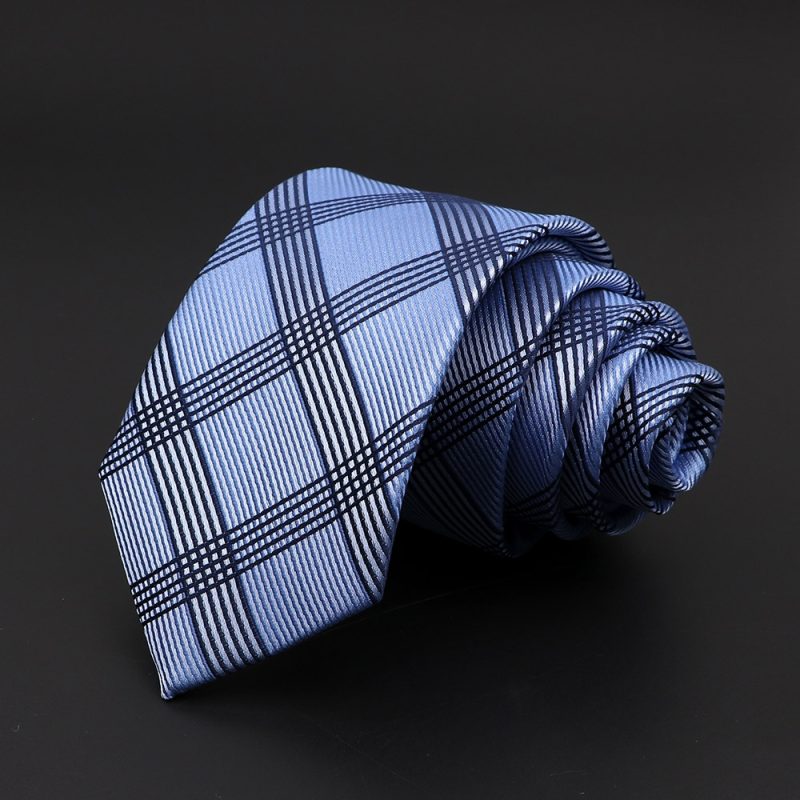 Casual 7cm Plaid Ties For Men Skinny Red Blue Tie Fashion Polyester Strip Necktie Business Slim Shirt Accessories Gift Cravate - Image 27