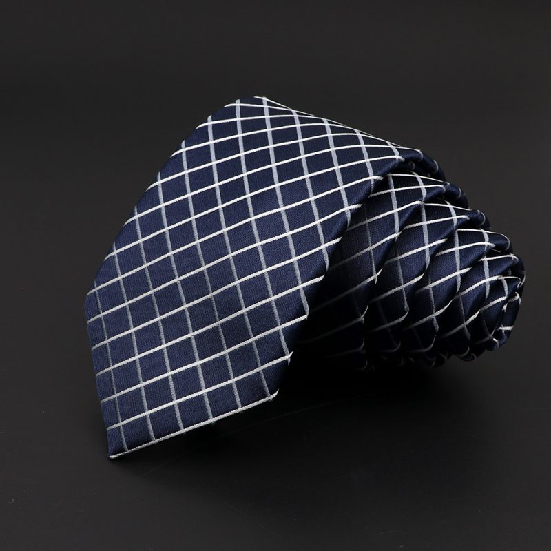 Casual 7cm Plaid Ties For Men Skinny Red Blue Tie Fashion Polyester Strip Necktie Business Slim Shirt Accessories Gift Cravate - Image 29