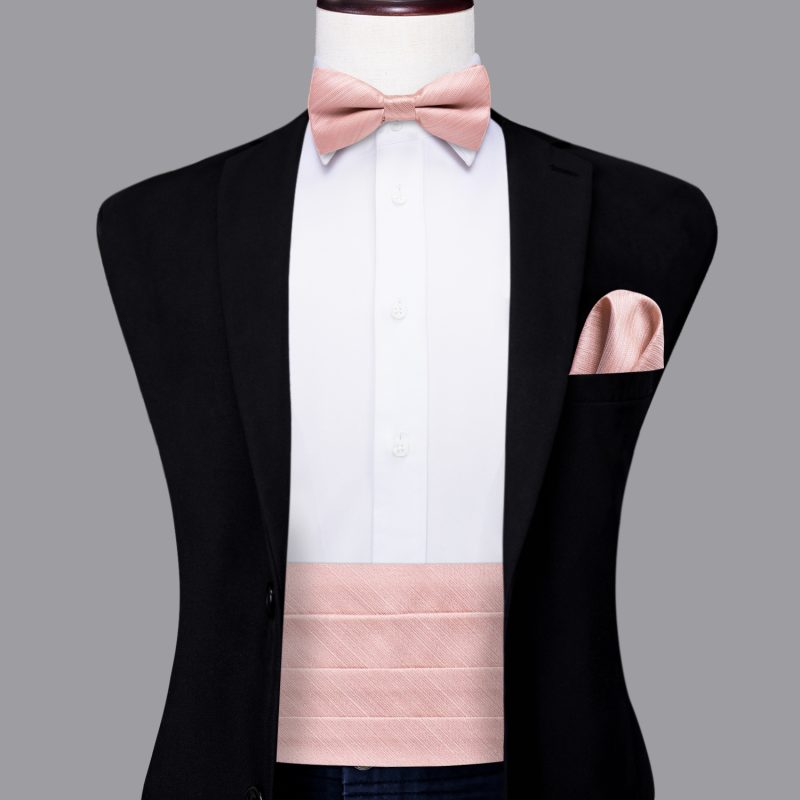 YF-2006 Hi-Tie Luxury Designer Paisley Red Cummerbund Bow tie Set Formal Tuxedo Corset Elastic Belt for Men Wedding Cummerbunds - Image 7