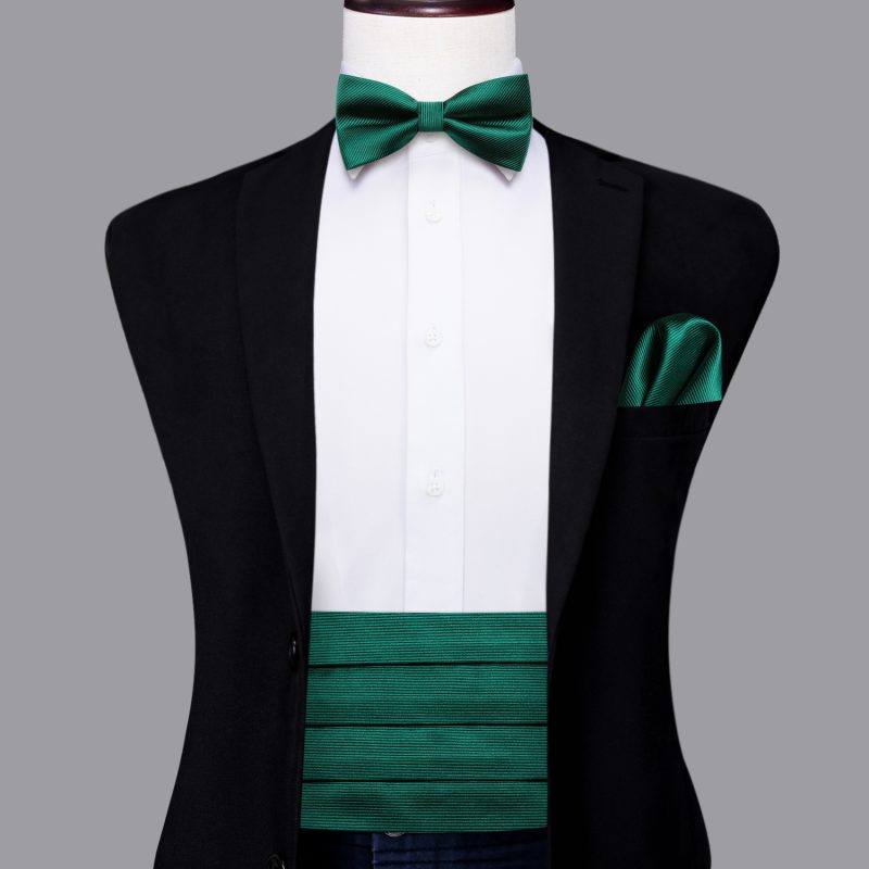 YF-2006 Hi-Tie Luxury Designer Paisley Red Cummerbund Bow tie Set Formal Tuxedo Corset Elastic Belt for Men Wedding Cummerbunds - Image 15