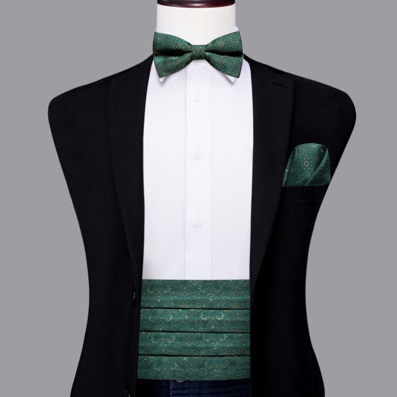 YF-2006 Hi-Tie Luxury Designer Paisley Red Cummerbund Bow tie Set Formal Tuxedo Corset Elastic Belt for Men Wedding Cummerbunds - Image 23