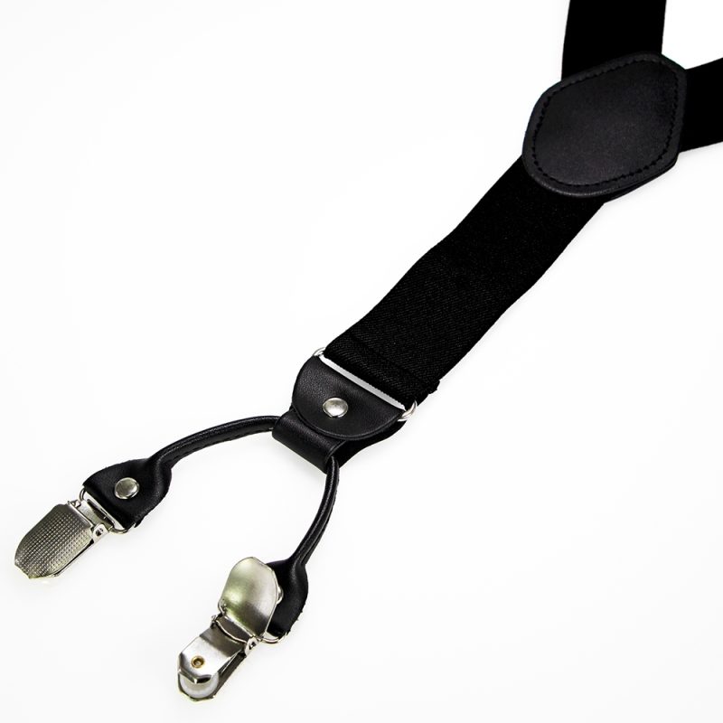 Fashion Suspenders Men Elastic Band Suspenders Bowtie Set Leather 6 Clips Brace Male Vintage Casual Wedding Party Husband's Gift - Image 6