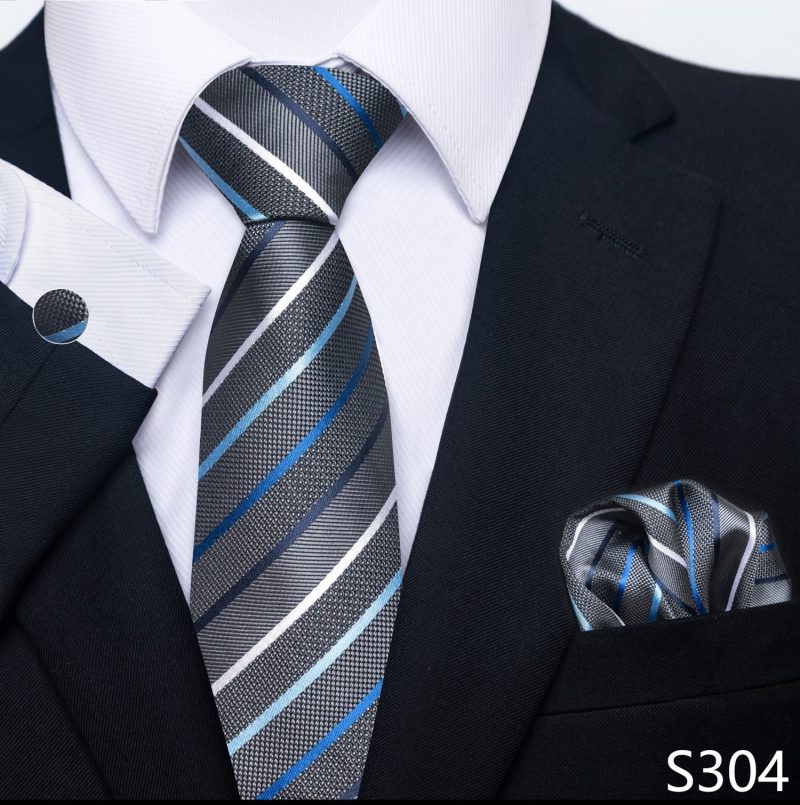 Hot Sale Brand Silk Tie Pocket Squares Necktie Suit Accessories Gravtas Fit Group Holiday Party Wedding Tie - Image 7
