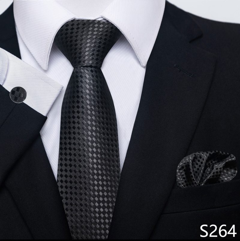 Hot Sale Brand Silk Tie Pocket Squares Necktie Suit Accessories Gravtas Fit Group Holiday Party Wedding Tie - Image 8