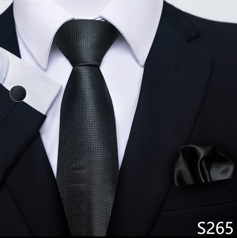 Hot Sale Brand Silk Tie Pocket Squares Necktie Suit Accessories Gravtas Fit Group Holiday Party Wedding Tie - Image 9