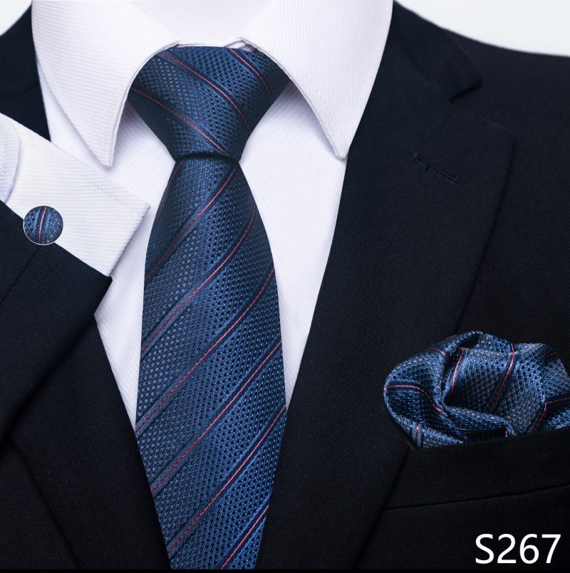 Hot Sale Brand Silk Tie Pocket Squares Necktie Suit Accessories Gravtas Fit Group Holiday Party Wedding Tie - Image 11