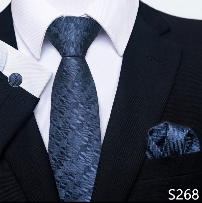 Hot Sale Brand Silk Tie Pocket Squares Necktie Suit Accessories Gravtas Fit Group Holiday Party Wedding Tie - Image 12