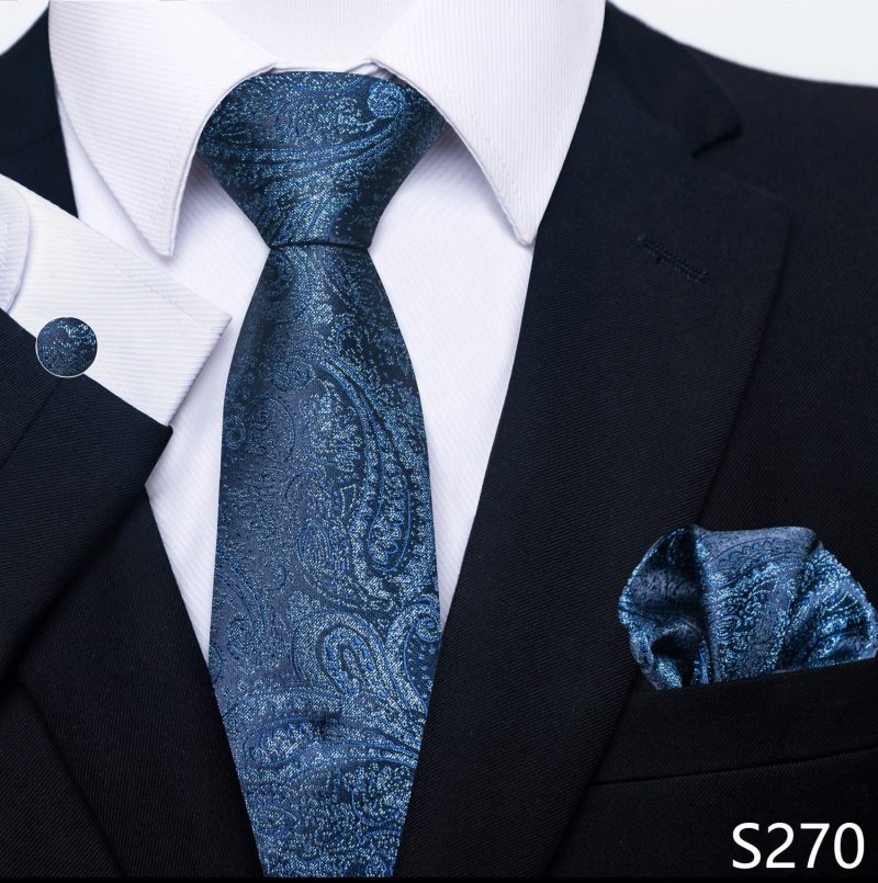 Hot Sale Brand Silk Tie Pocket Squares Necktie Suit Accessories Gravtas Fit Group Holiday Party Wedding Tie - Image 14
