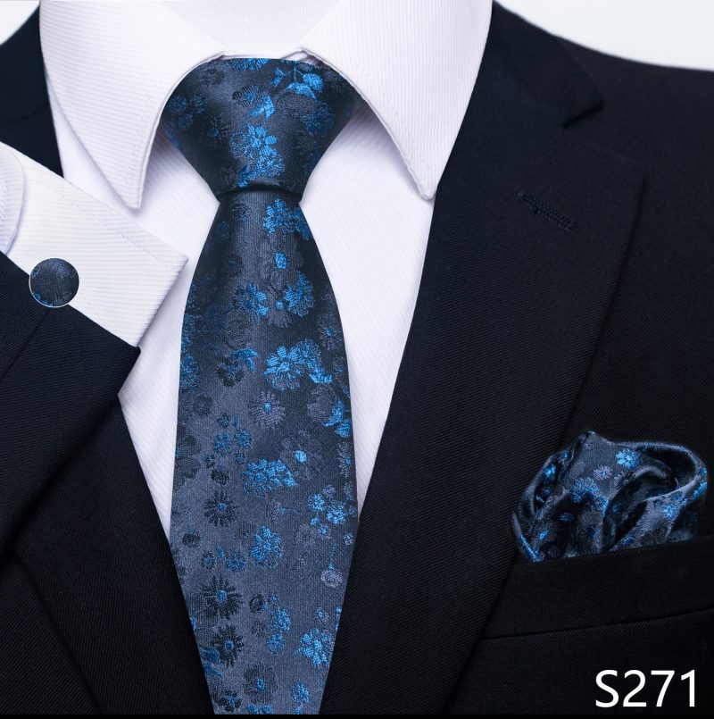 Hot Sale Brand Silk Tie Pocket Squares Necktie Suit Accessories Gravtas Fit Group Holiday Party Wedding Tie - Image 15