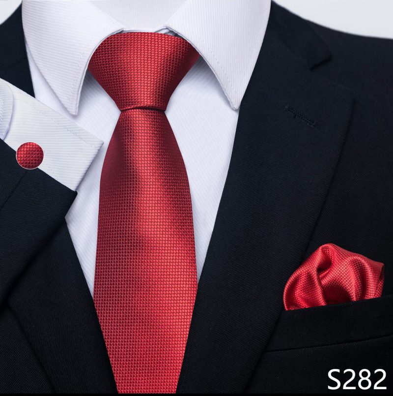 Hot Sale Brand Silk Tie Pocket Squares Necktie Suit Accessories Gravtas Fit Group Holiday Party Wedding Tie - Image 25