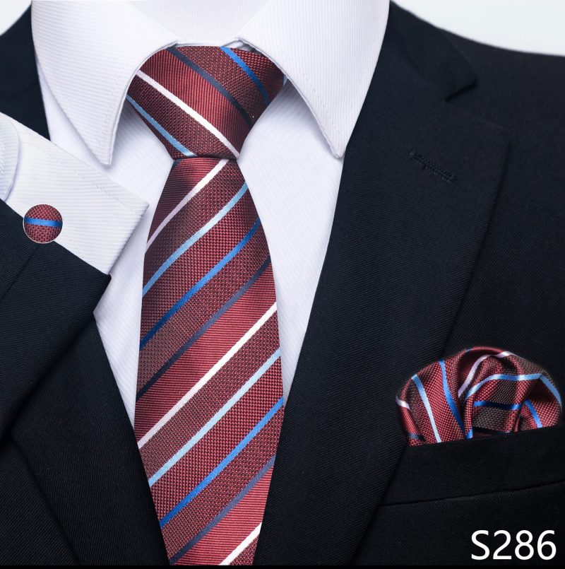 Hot Sale Brand Silk Tie Pocket Squares Necktie Suit Accessories Gravtas Fit Group Holiday Party Wedding Tie - Image 29