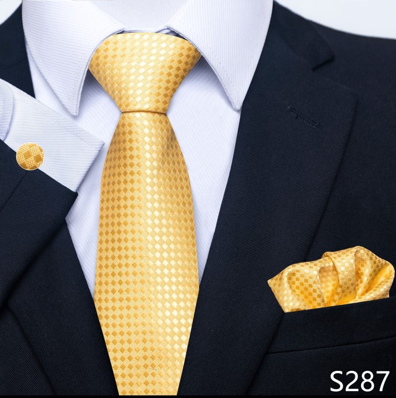 Hot Sale Brand Silk Tie Pocket Squares Necktie Suit Accessories Gravtas Fit Group Holiday Party Wedding Tie - Image 30