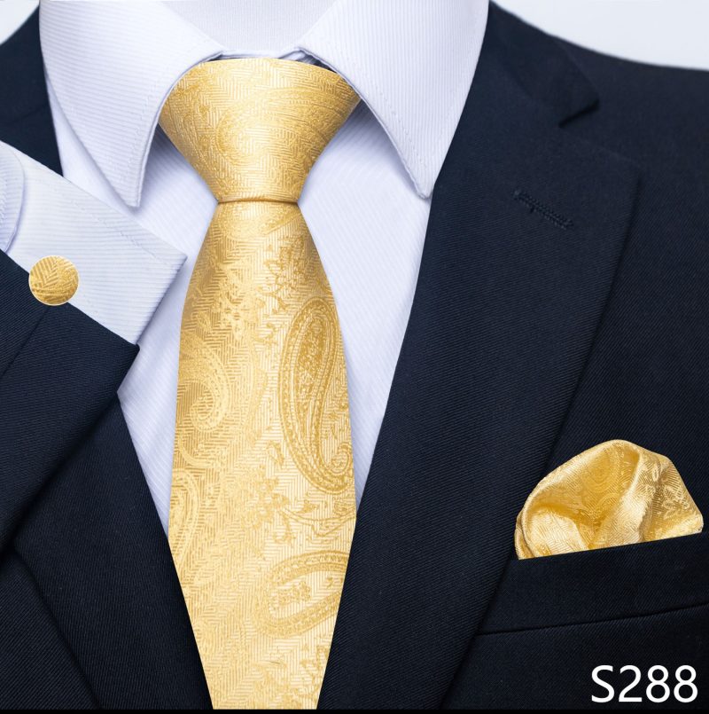 Hot Sale Brand Silk Tie Pocket Squares Necktie Suit Accessories Gravtas Fit Group Holiday Party Wedding Tie - Image 31
