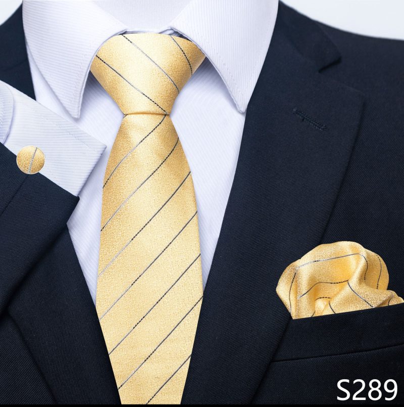 Hot Sale Brand Silk Tie Pocket Squares Necktie Suit Accessories Gravtas Fit Group Holiday Party Wedding Tie - Image 32