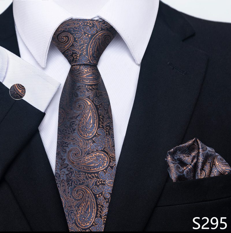 Hot Sale Brand Silk Tie Pocket Squares Necktie Suit Accessories Gravtas Fit Group Holiday Party Wedding Tie - Image 37