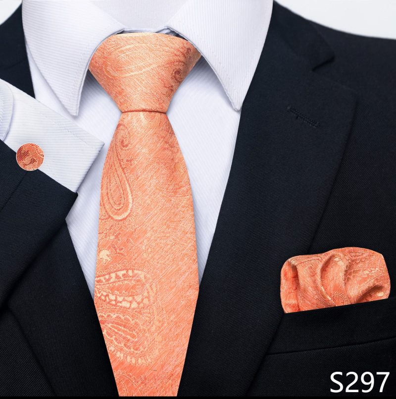 Hot Sale Brand Silk Tie Pocket Squares Necktie Suit Accessories Gravtas Fit Group Holiday Party Wedding Tie - Image 39