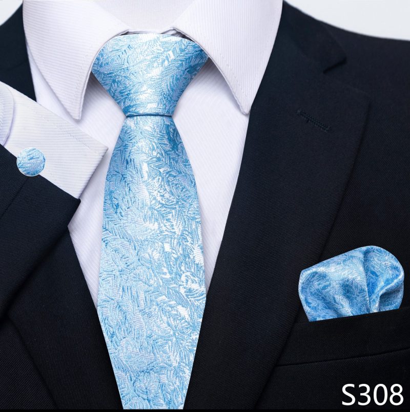 Hot Sale Brand Silk Tie Pocket Squares Necktie Suit Accessories Gravtas Fit Group Holiday Party Wedding Tie - Image 47