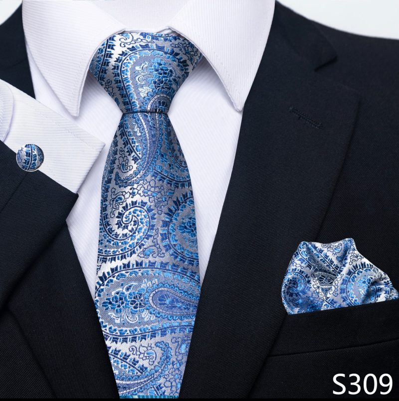 Hot Sale Brand Silk Tie Pocket Squares Necktie Suit Accessories Gravtas Fit Group Holiday Party Wedding Tie - Image 48