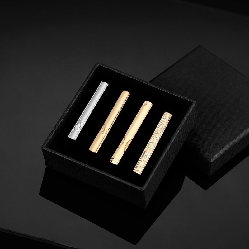 1/4 PCS Wedding Tie Clips Set With Box Accessories Man Cufflinks Short Tie Clip To Man Shirt Minimalist Men's Jewelry Gift Men - Image 9