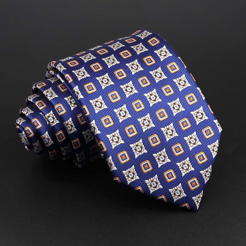 Fashion Polyester Necktie For Men Business Meeting Formal Striped Dot Floral 8cm Jacquard Tie Daily Wear Cravat Suit Accessories - Image 3